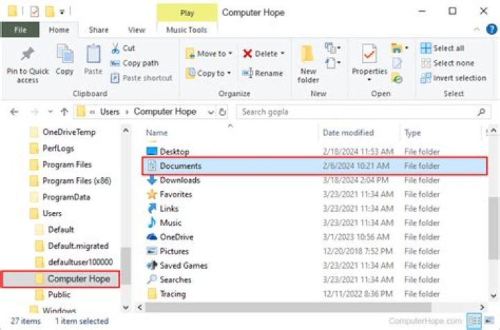 In Windows 10, what is the difference between <user>\Documents and This PC\Documents?