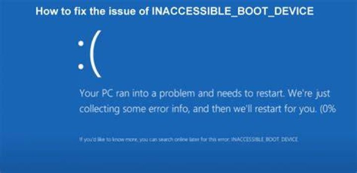 INACCESSIBLE_BOOT_DEVICE in Windows when booting from USB