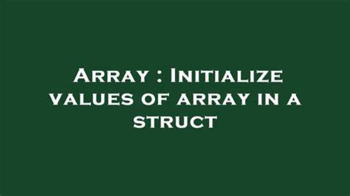 Initialize values of array in a struct
