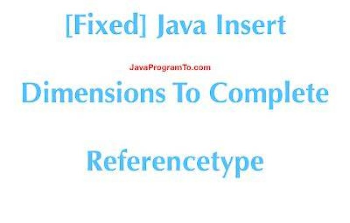 Insert Dimensions to complete Expression/ReferenceType