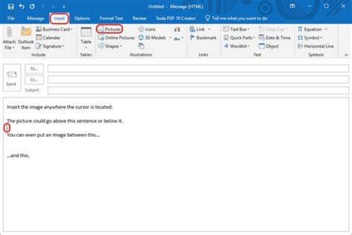 Insert Image Outlook