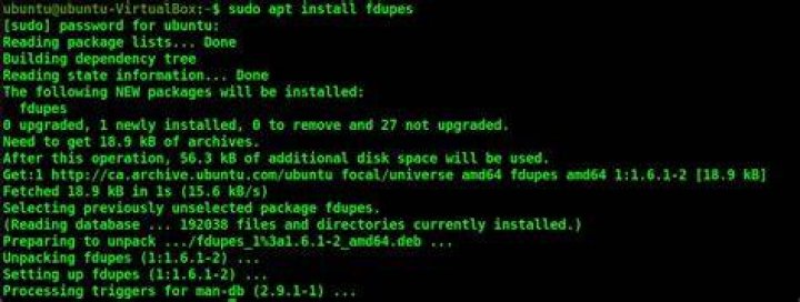 Install fdupes