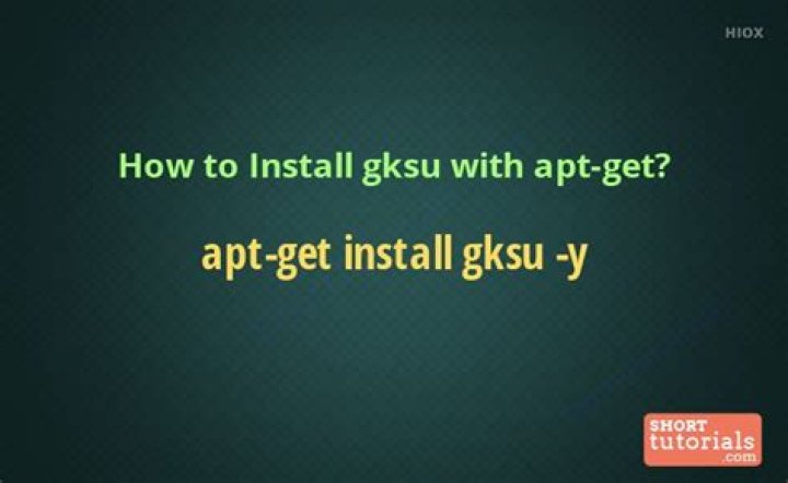 Install gksu