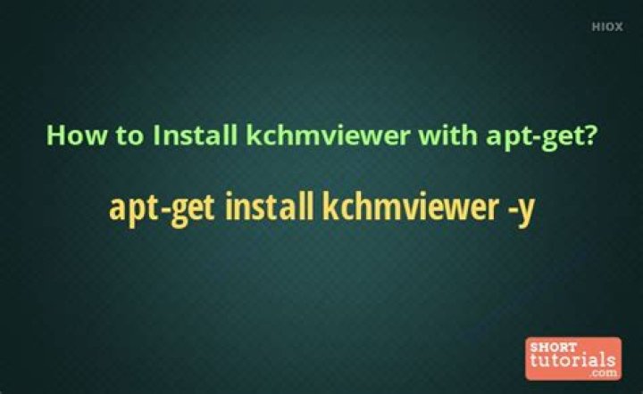 Install kchmviewer