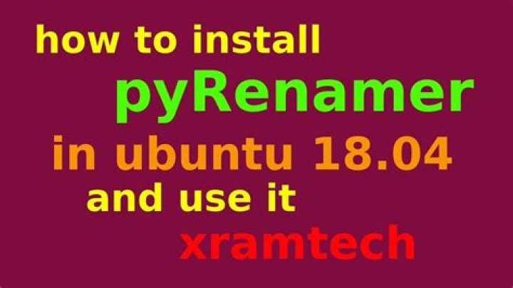 Install pyrenamer