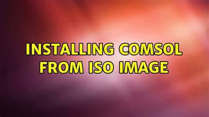 Installing Comsol from iso image