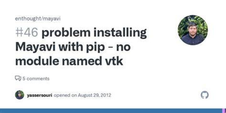 installing Mayavi with pip - no module named vtk