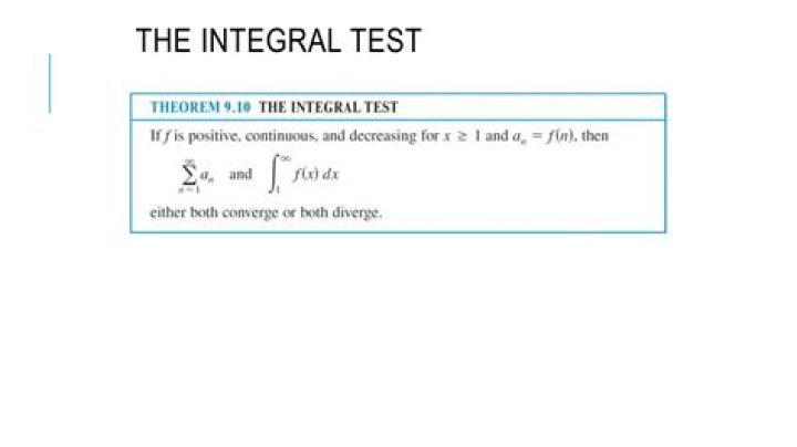 integral test