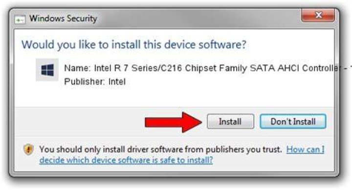 Intel AHCI Controller Driver in Device Manager
