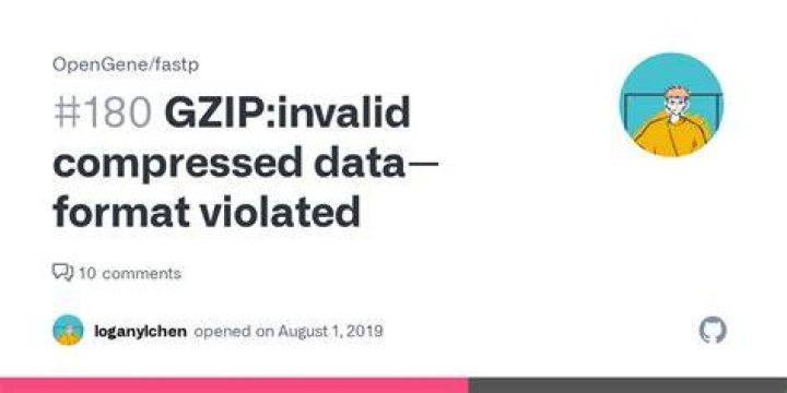 Invalid compressed data--format violated?
