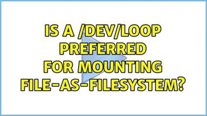 Is a /dev/loop preferred for mounting file-as-filesystem?