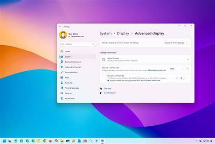 Is a way to quickly set screen refresh rate