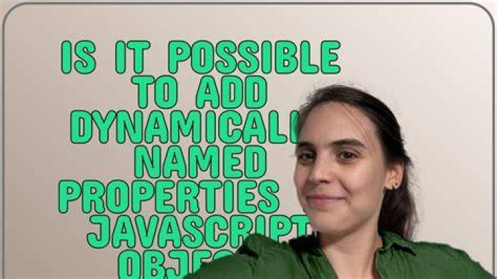 Is it possible to add dynamically named properties to JavaScript object?