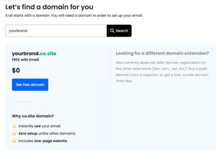 Is it possible to have emails at a registered domain without hosting?