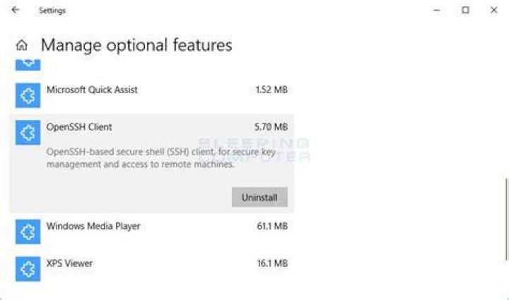 Is it possible to update the built-in OpenSSH Client in Windows 10?