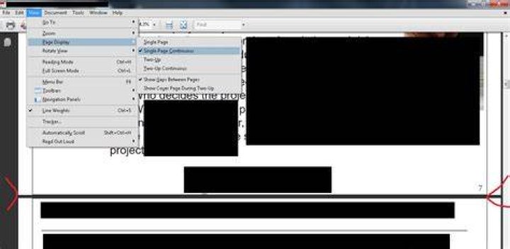 Is there a way to allow continuous scrolling in Adobe Reader?