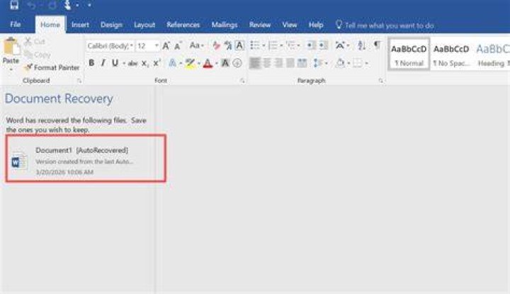 Is there a way to manually open the Recovered Documents Pane in Word 2013