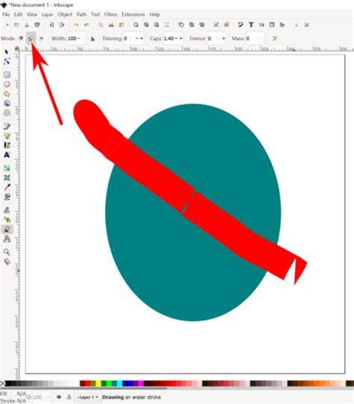 is there AN ERASER TOOL in INKSPACE vector graphics editor?