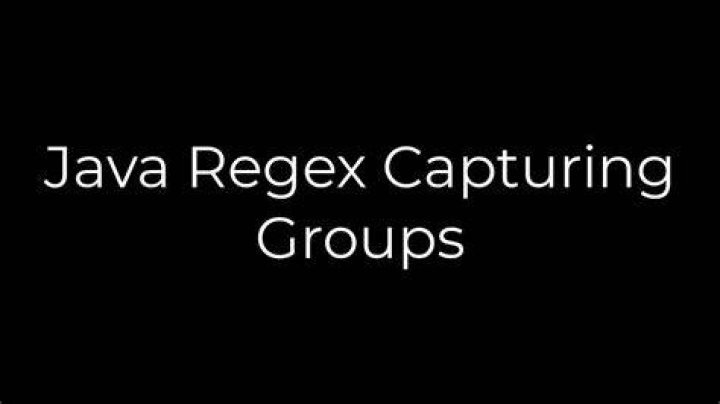 Java Regex Capturing Groups