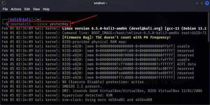 journalctl output 2