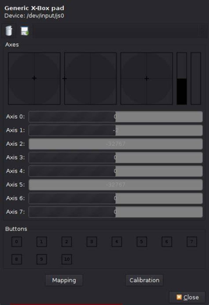 jscal controller and joystick button mapping for mupen linux