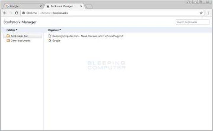 Keyboard shortcut to open bookmark manager in Chrome 6?