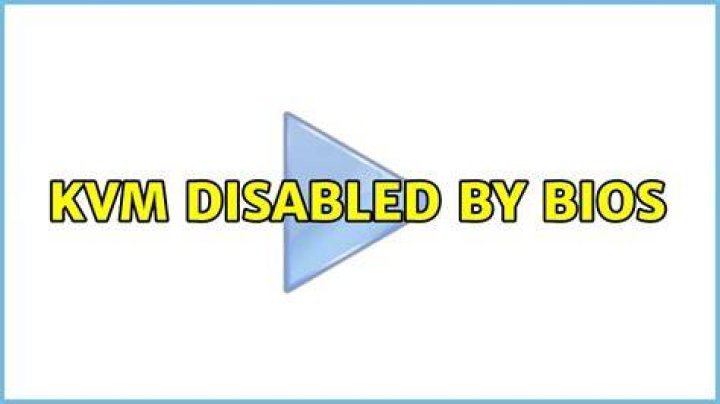 KVM disabled by BIOS