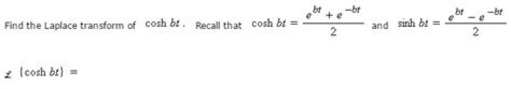 Laplace Transform of $\cosh(bt)$