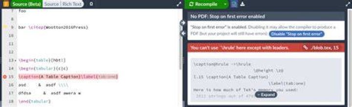 LaTeX error