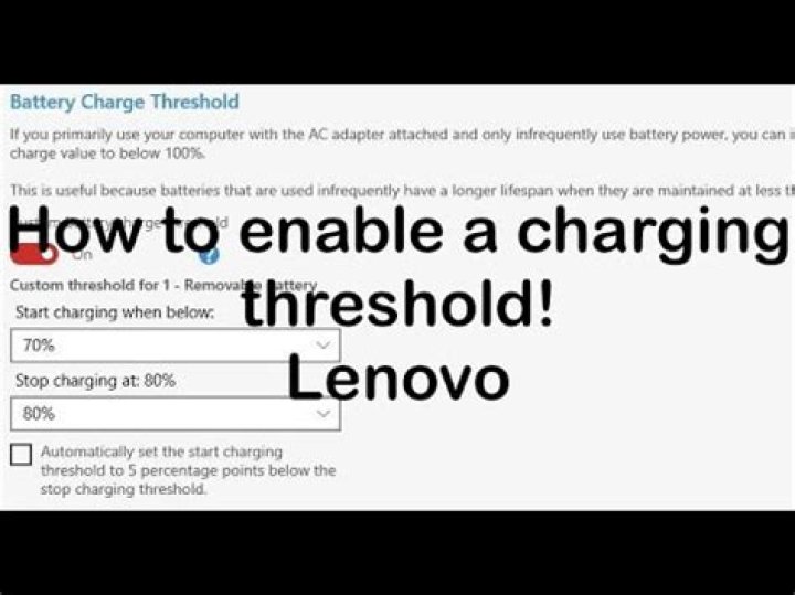 Lenovo Charge Threshold