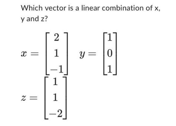 Linear combination of x