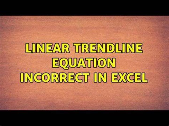Linear trendline equation incorrect in Excel