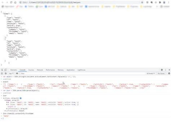 Loading local JSON file