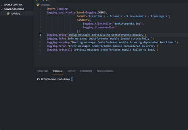 logger configuration to log to file and print to stdout