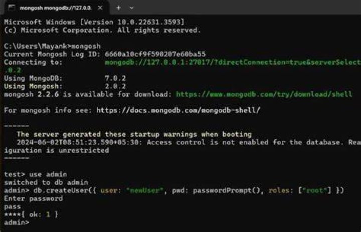 login prompt, username root, no password, no access
