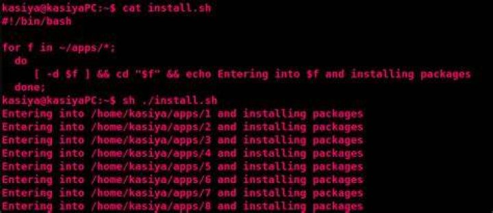 Loop through all folders and executing script