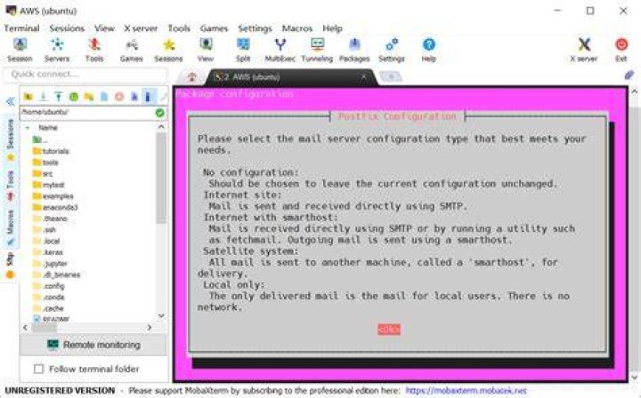 mail: cannot send message: Process exited with a non-zero status