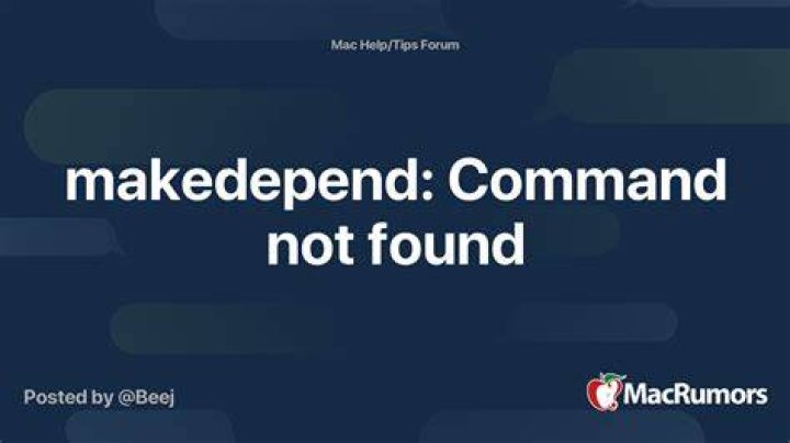 Makedepend: Command not found
