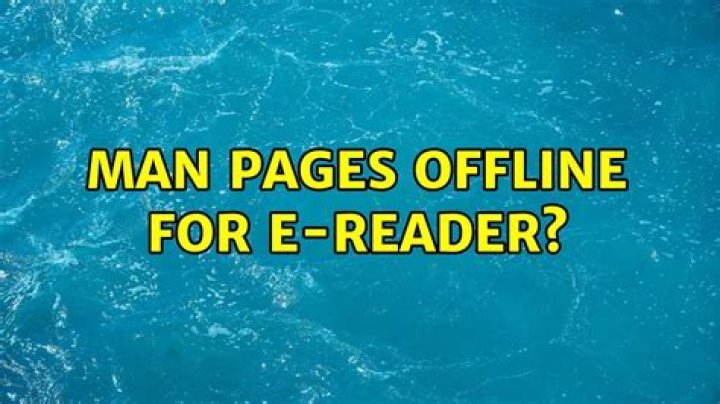 Man pages offline for e-reader?