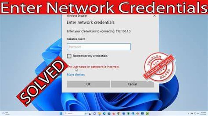 Manage another user's credentials for network access