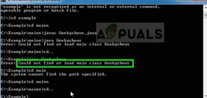 Maven Error: Could not find or load main class