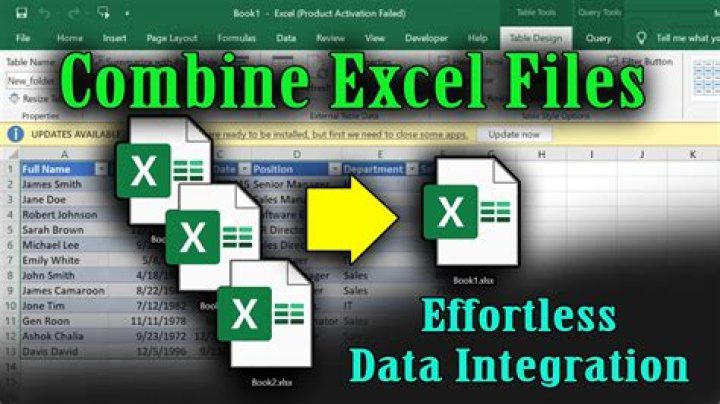Merge two excel files using a common column