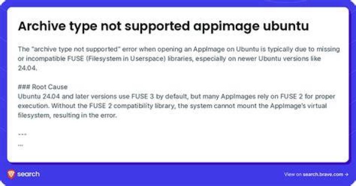 Message 'archive type not supported' [closed]