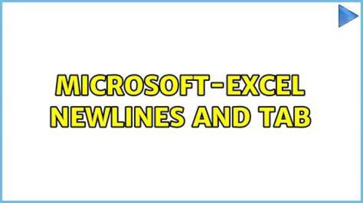 Microsoft-excel newlines and tab