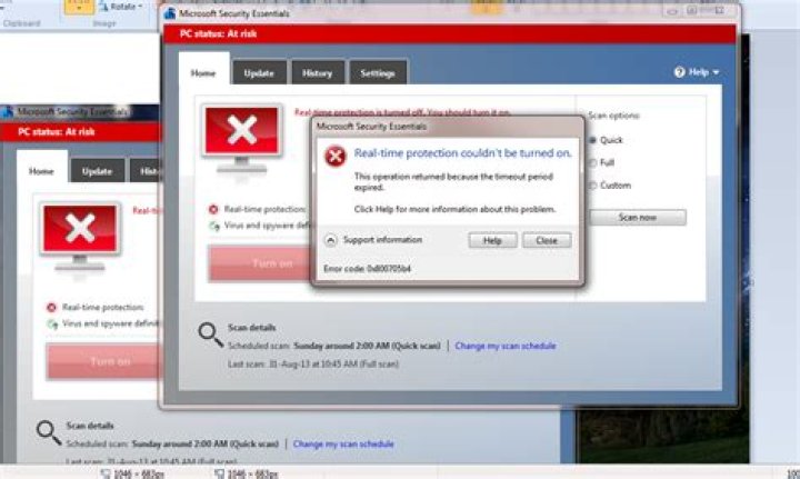 Microsoft Security Essentials does not turn on at startup