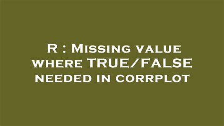 Missing value where TRUE/FALSE needed in corrplot