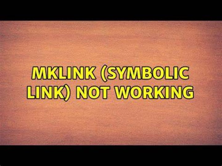 MKLINK (symbolic link) not working