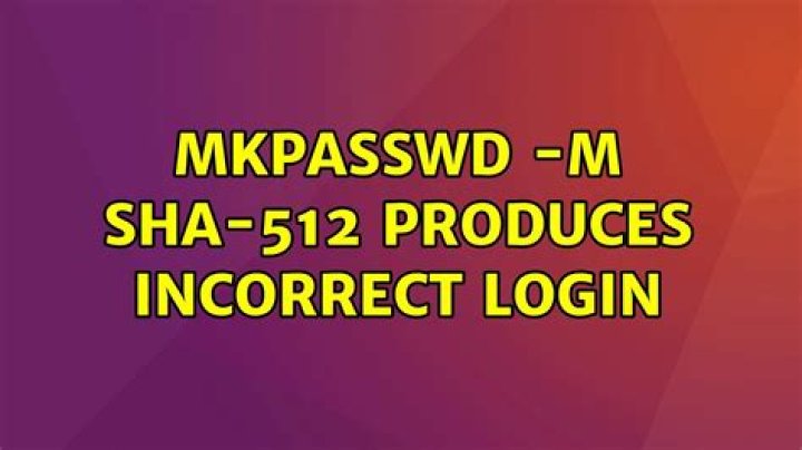 mkpasswd -m sha-512 produces incorrect login