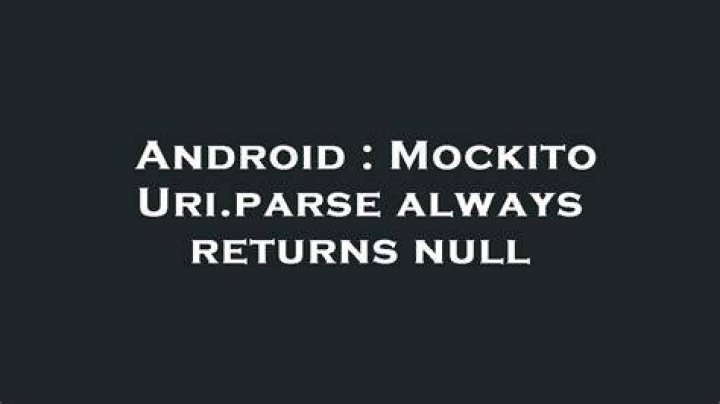 Mockito Uri.parse always returns null