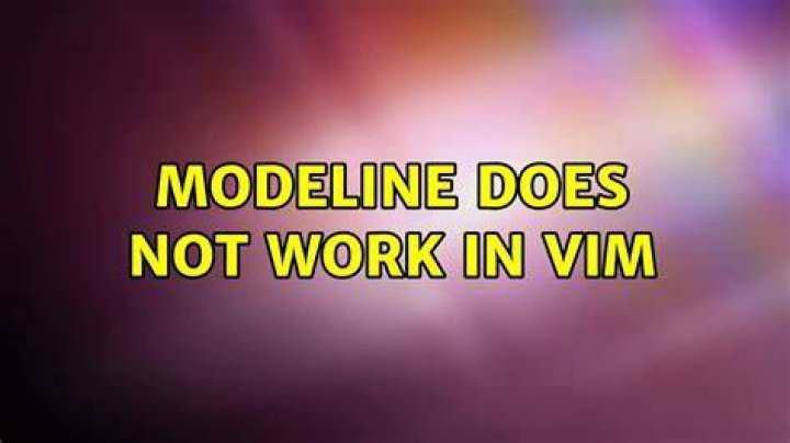 modeline does not work in vim